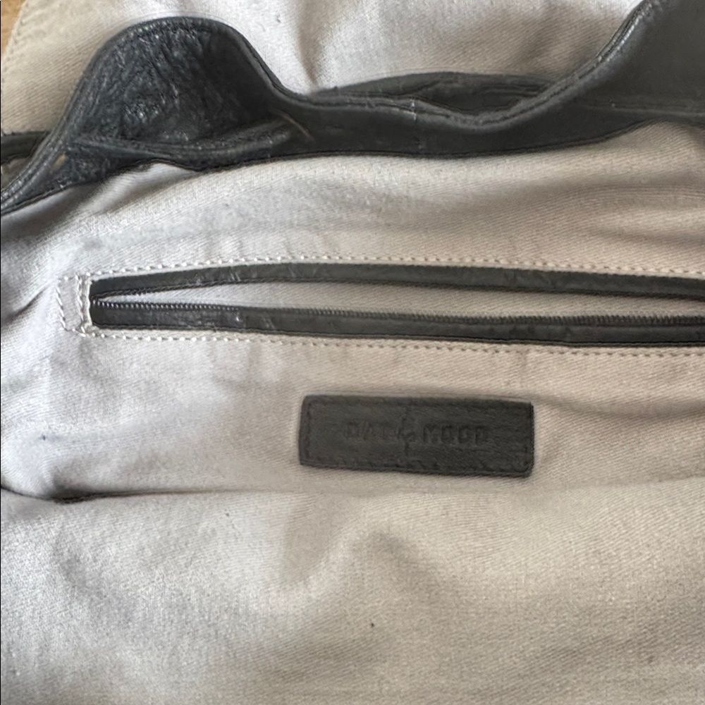 Anthropologie DAY & MOOD Black Leather Backpack Sleek Minimalist Chic Casual EUC - Picture 16 of 16